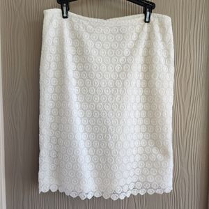 Calvin Klein White Lace Skirt